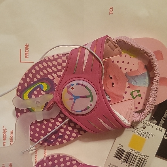 TROLLS LIGHTED FOOTWEAR SIZE 5/6 - Picture 5 of 12